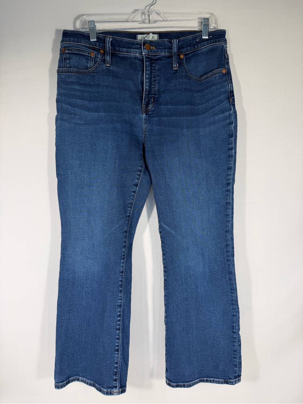 Madewell Mid-Rise Kick Out Jeans Stretch Kick Flare Blue Size 31